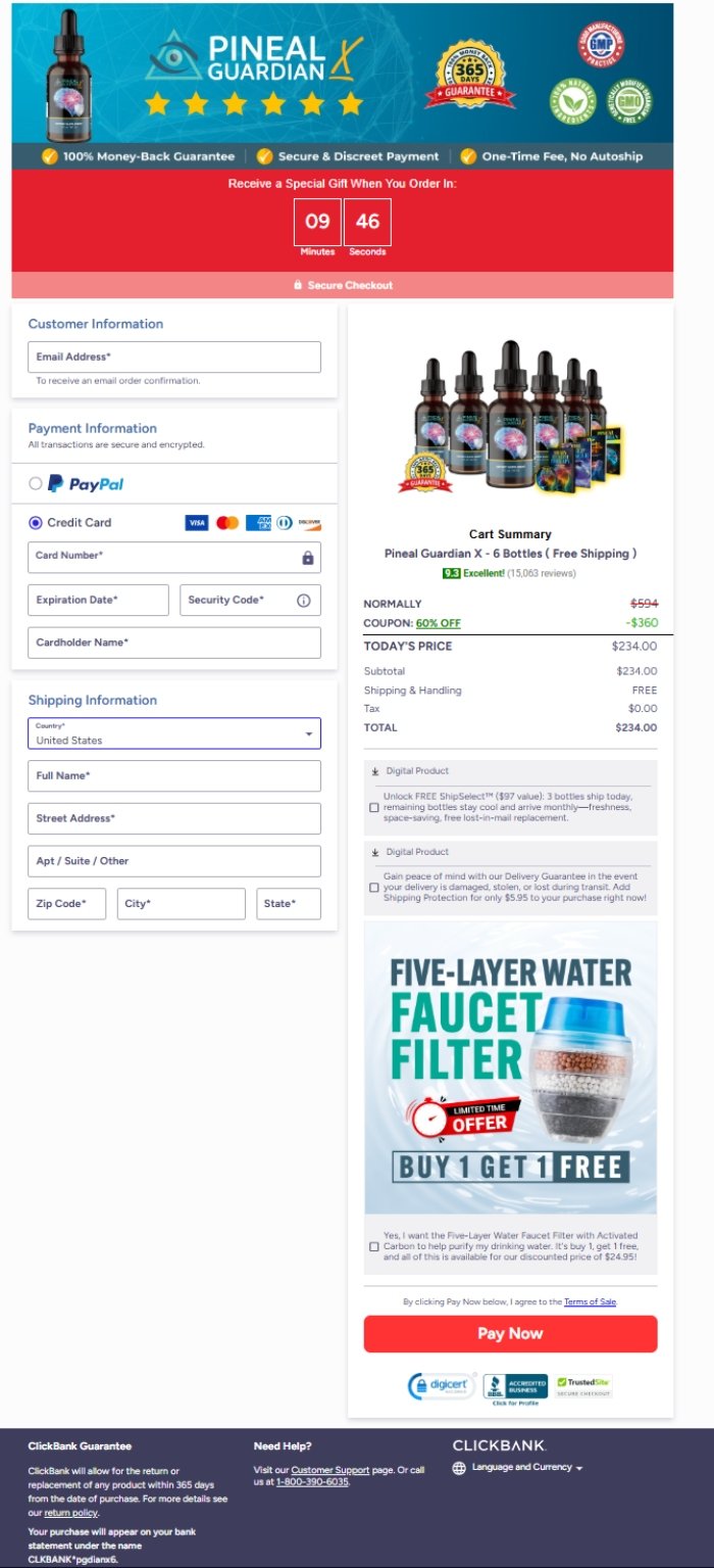Pineal Guardian order page